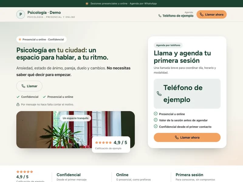 Diseño de página web para psicólogos